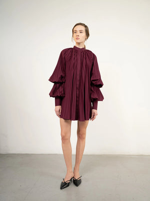 Al Ola (Glory) shirt with pleats Maroon