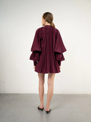 Al Ola (Glory) shirt with pleats Maroon