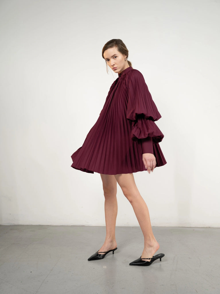 Al Ola (Glory) shirt with pleats Maroon