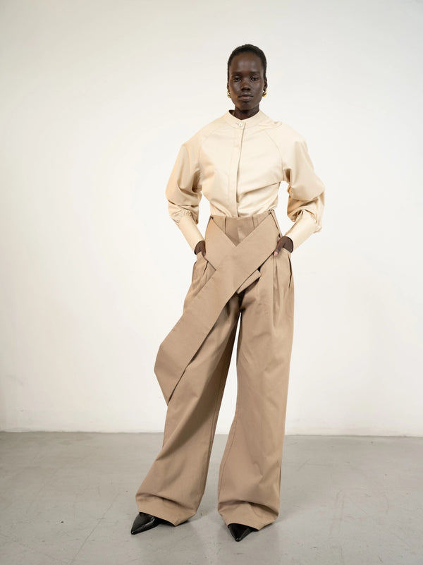 Al Ola (Glory) shirt without pleats BEIGE