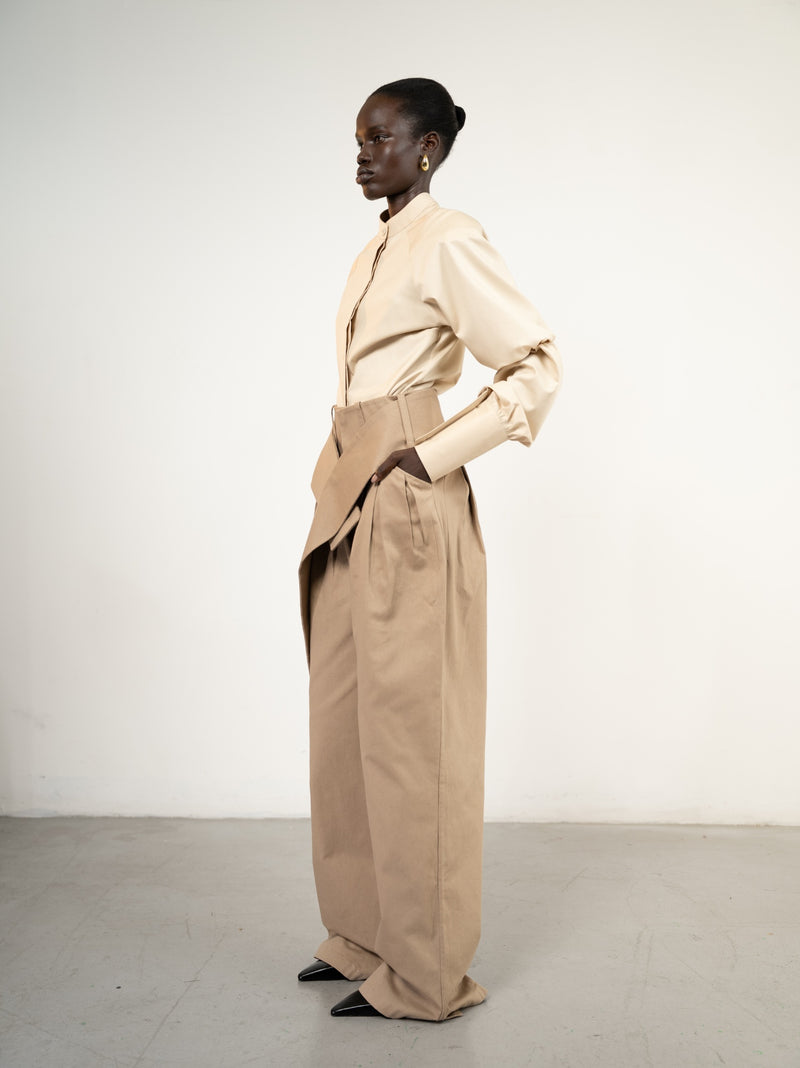 Al Ola (Glory) shirt without pleats BEIGE