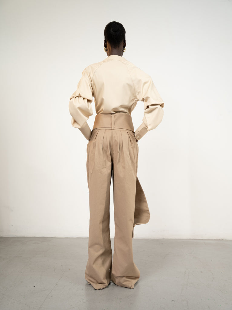 Al Ola (Glory) shirt without pleats BEIGE