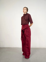 Al Ola (Glory) Shirt without pleats Dark Maroon